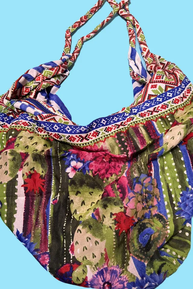 Antica Sartoria DV1876 borsa a spalla viola cotone