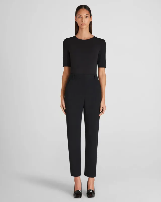 Violante Nessi Esser top nero jersey di seta