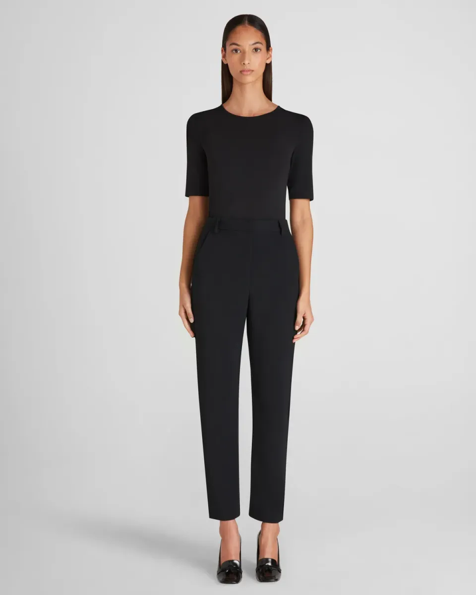 Violante Nessi Esser top nero jersey di seta