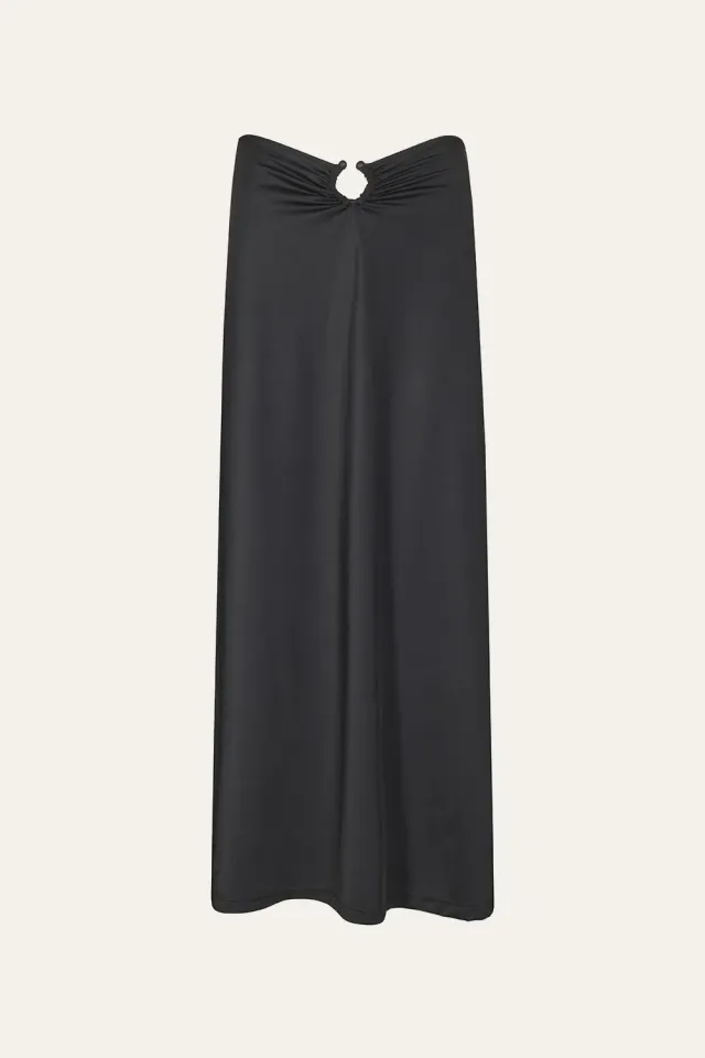 Johanna Ortiz Breath of Life gonna midi lycra nera anello