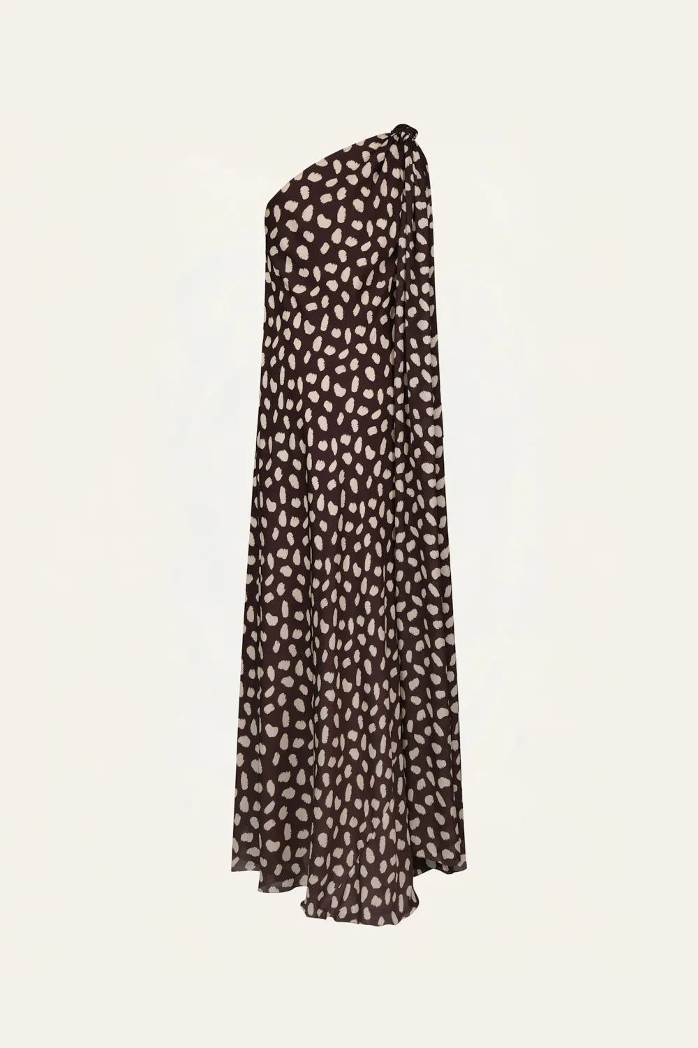 Johanna Ortiz Elegant Freedom abito maxi seta wine/ecru