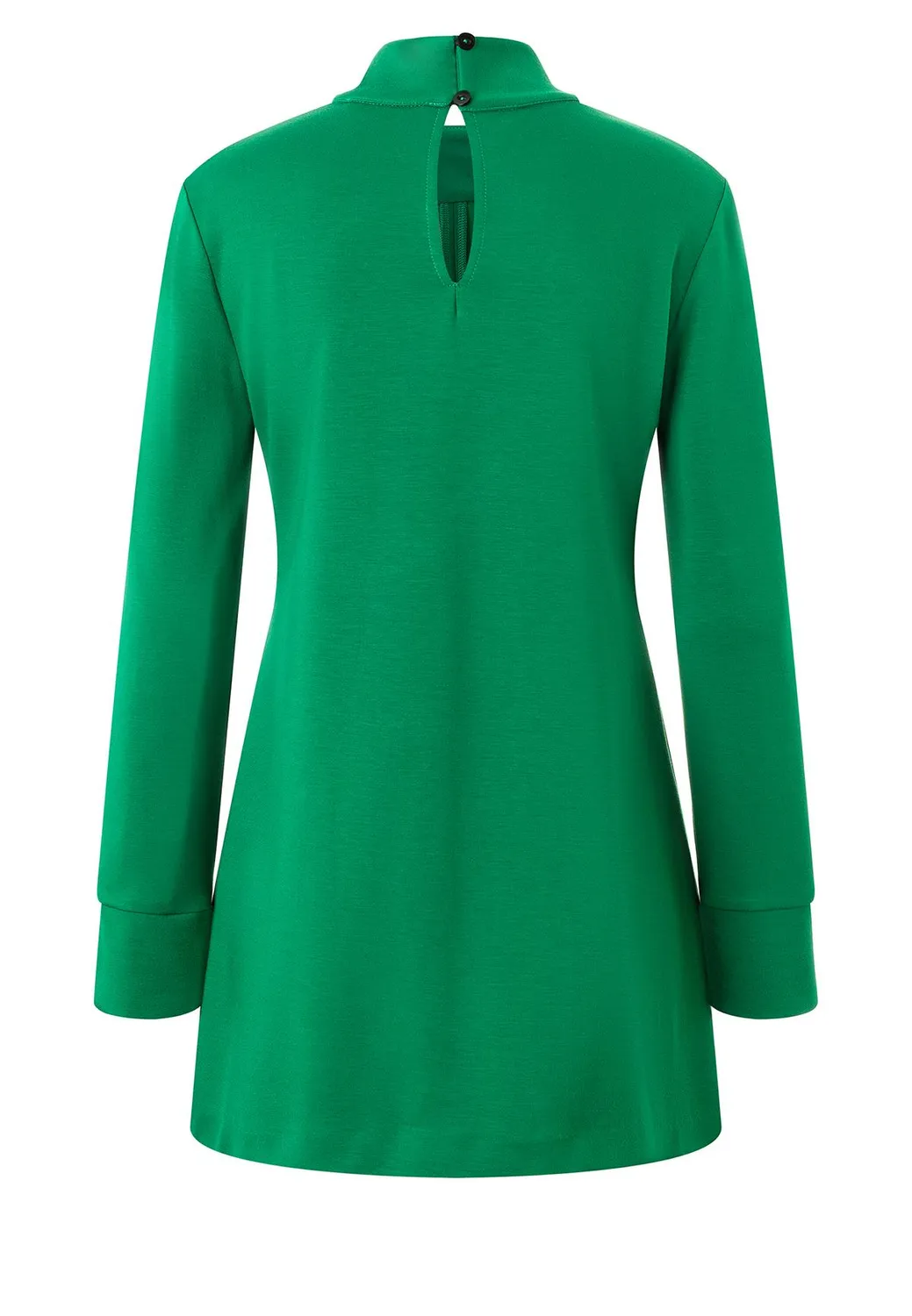 Ana Alcazar Menka top lungo verde con occhielli