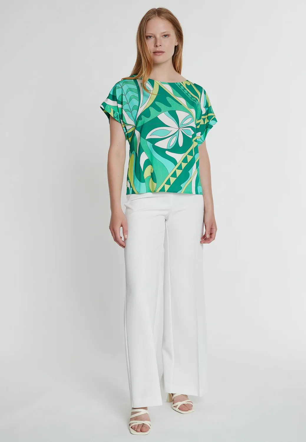 Ana Alcazar Kiamo camicia fantasia foglie