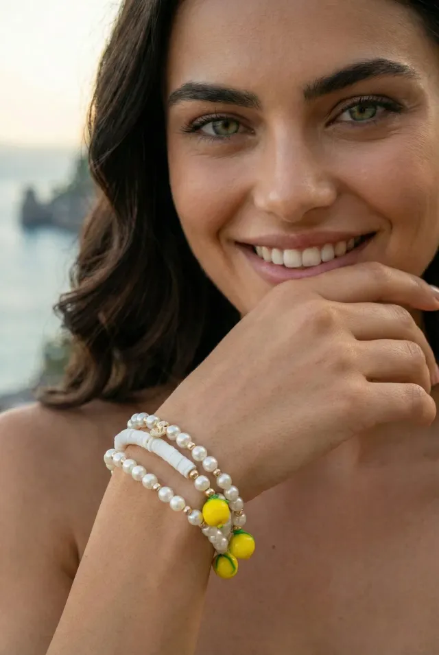 Antica Sartoria FC578 bracciale giallo cotone