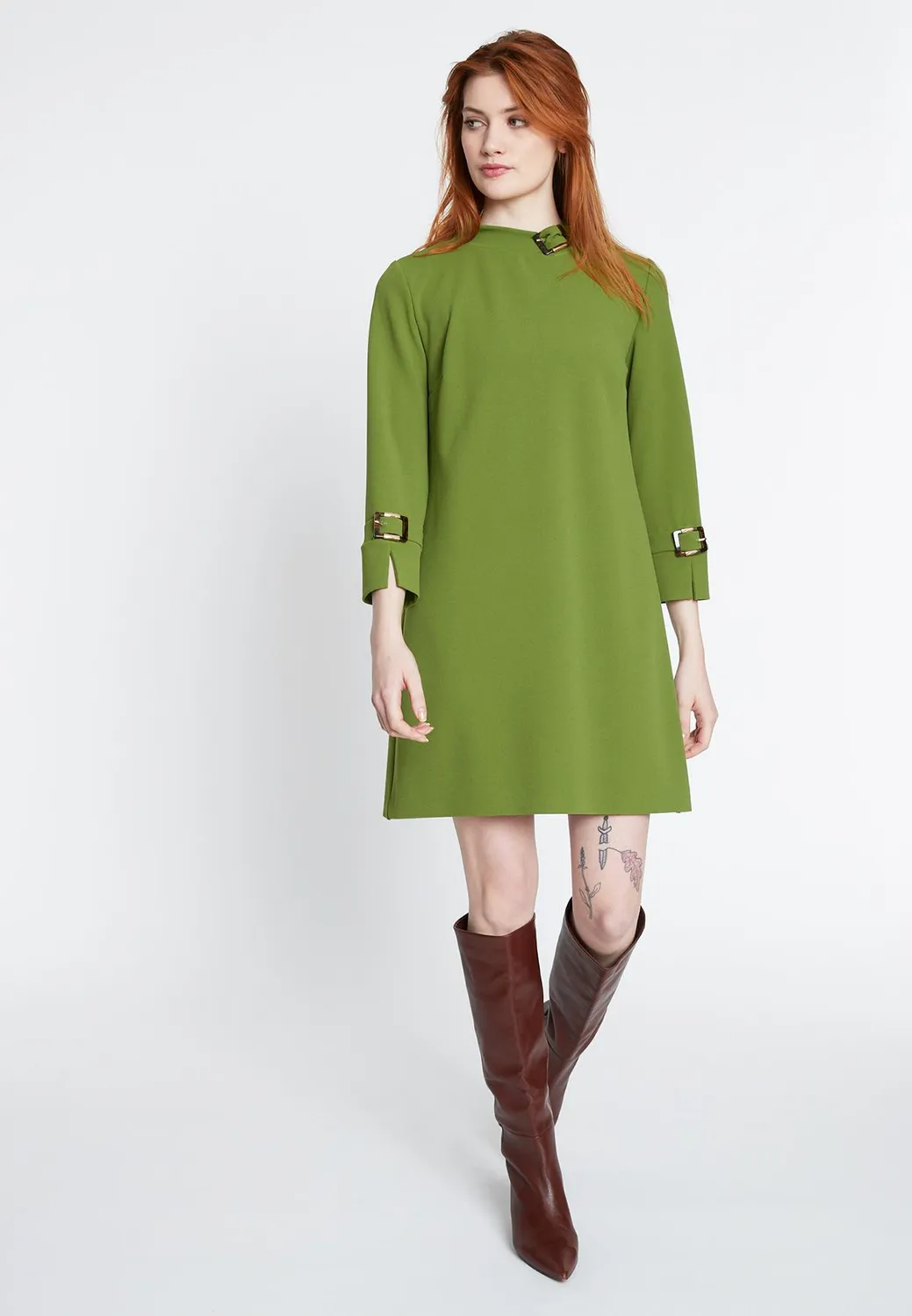 Ana Alcazar Sidana abito corto verde anni 60