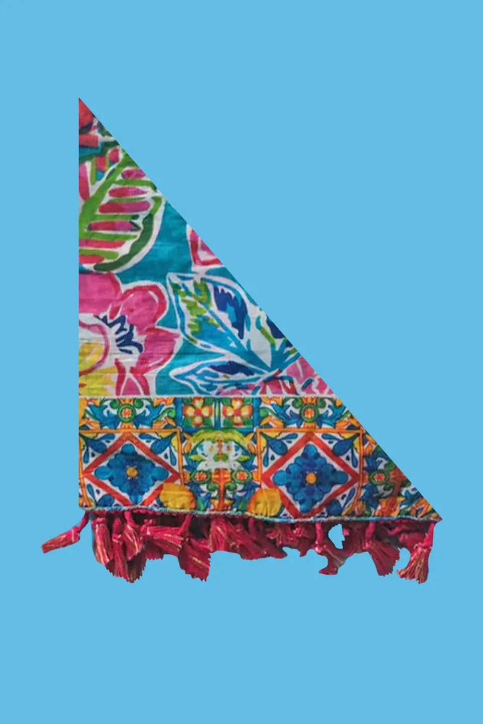 Antica Sartoria Floreale DV2142 foulard triangolo fucsia