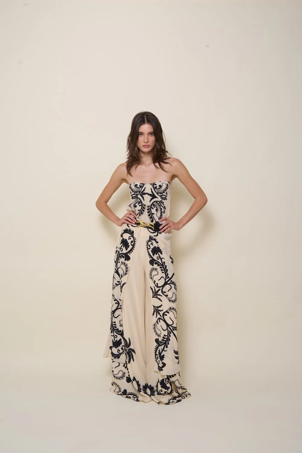 Johanna Ortiz Iconic Imagery cintura pelle nero oro