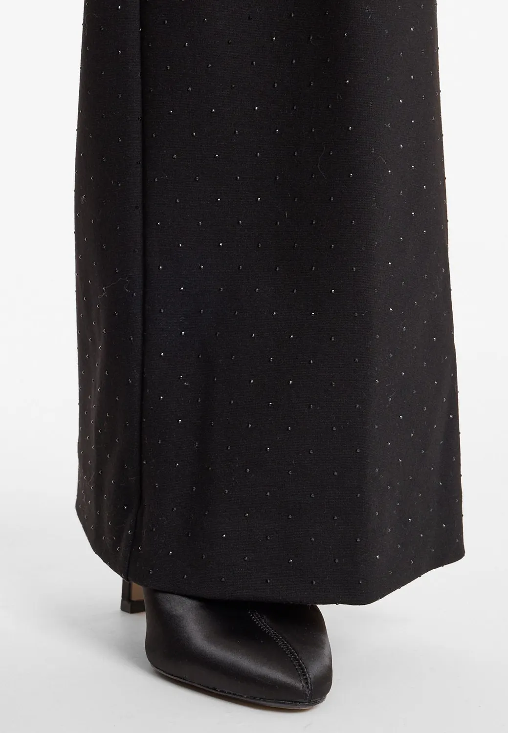 Ana Alcazar Abosa pantaloni svasati neri strass