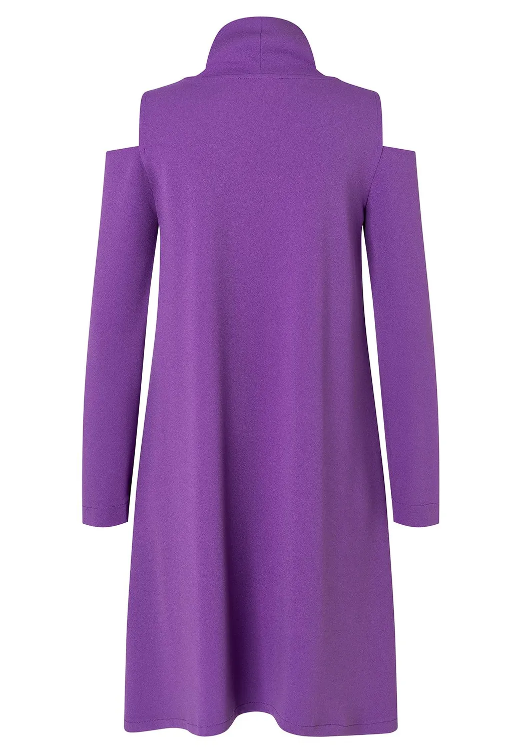 Ana Alcazar Okara abito corto viola con cut-out