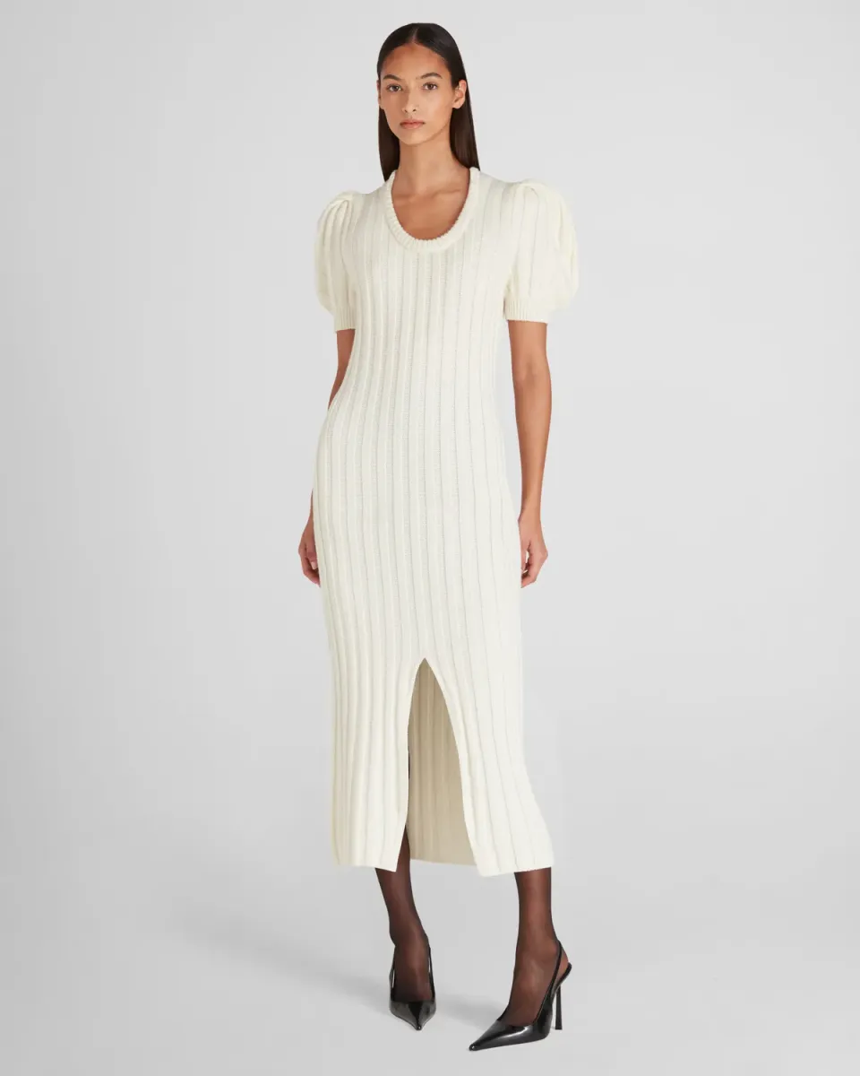 Violante Nessi Ono Abito Maglia Avorio Cashwool