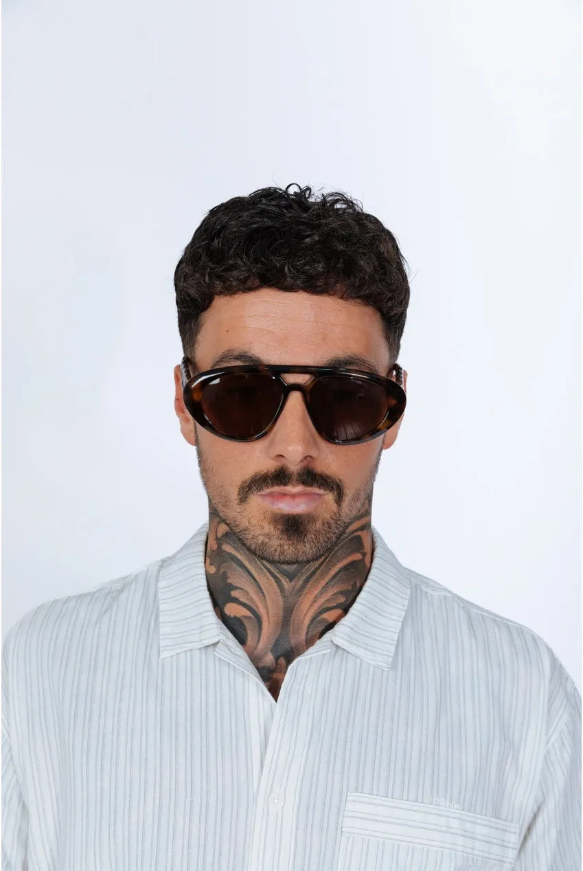 SVNX Chunky Aviator occhiali da sole arancioni