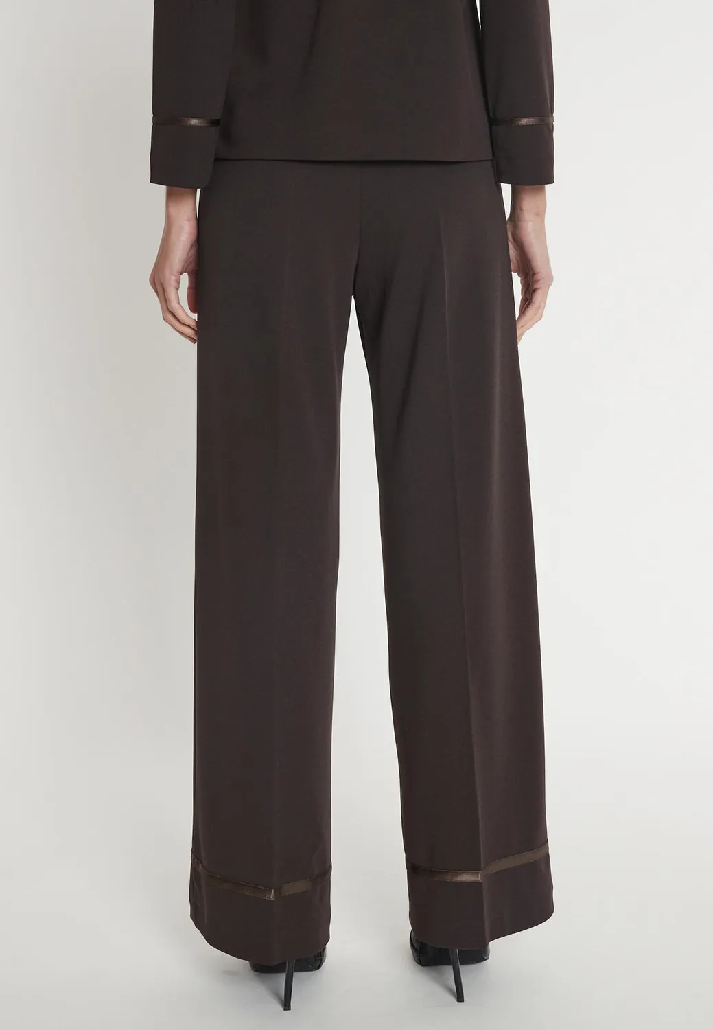 Ana Alcazar Harimi pantaloni marroni vita alta