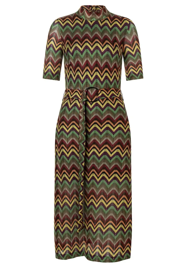 Ana Alcazar Sumia Vestito Maglia Midi Verde Cintura