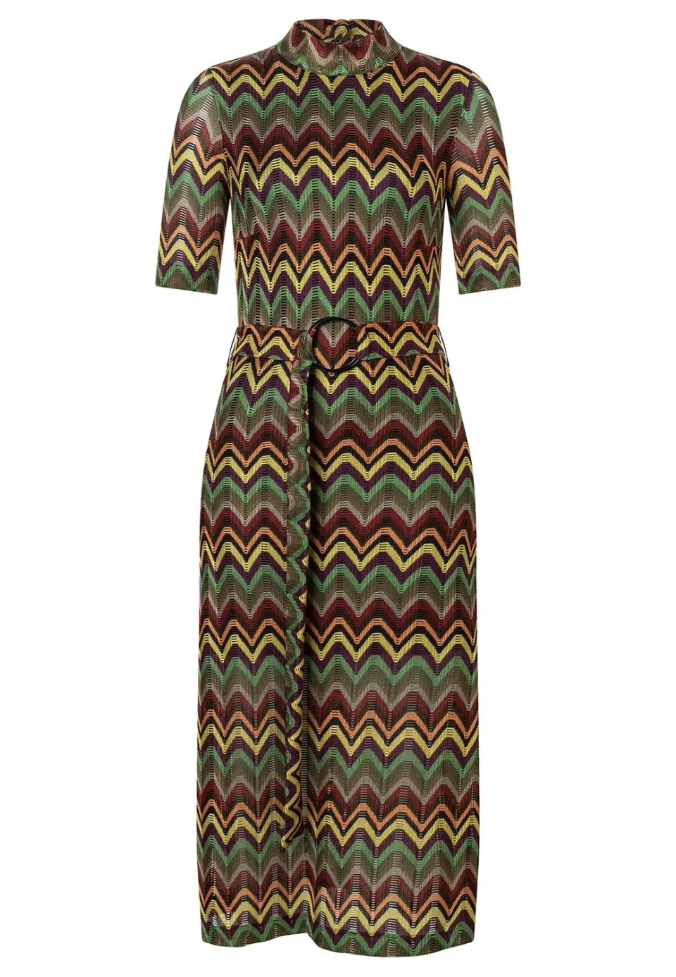 Ana Alcazar Sumia Vestito Maglia Midi Verde Cintura