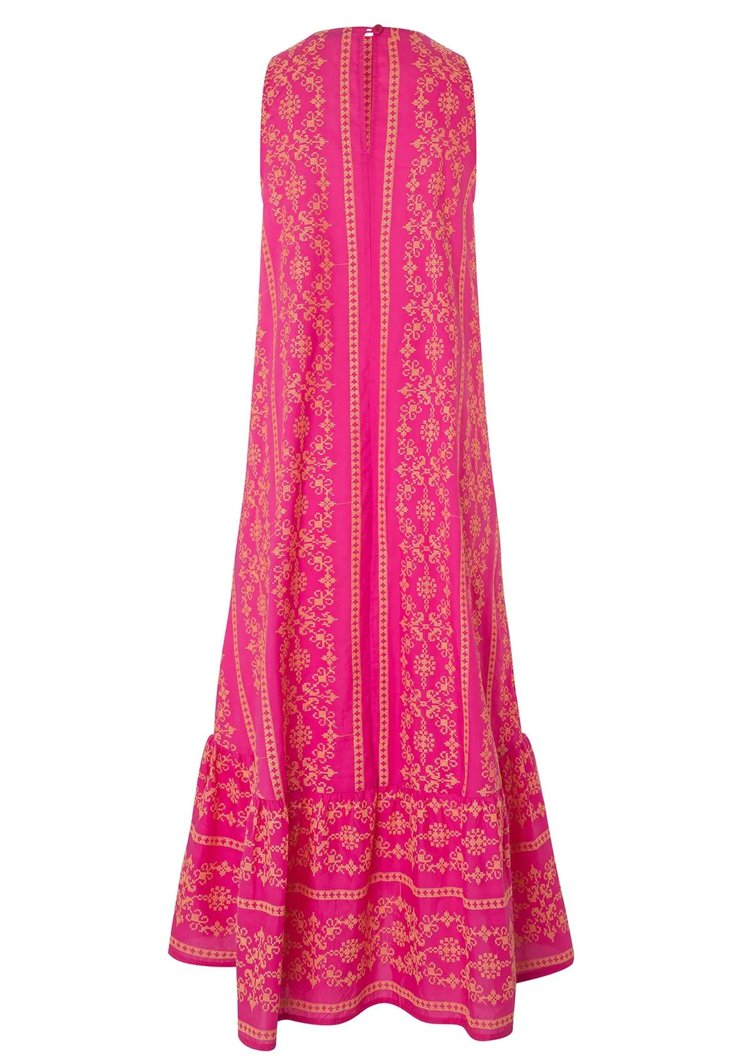 Ana Alcazar Kadeli abito midi rosa ricamato