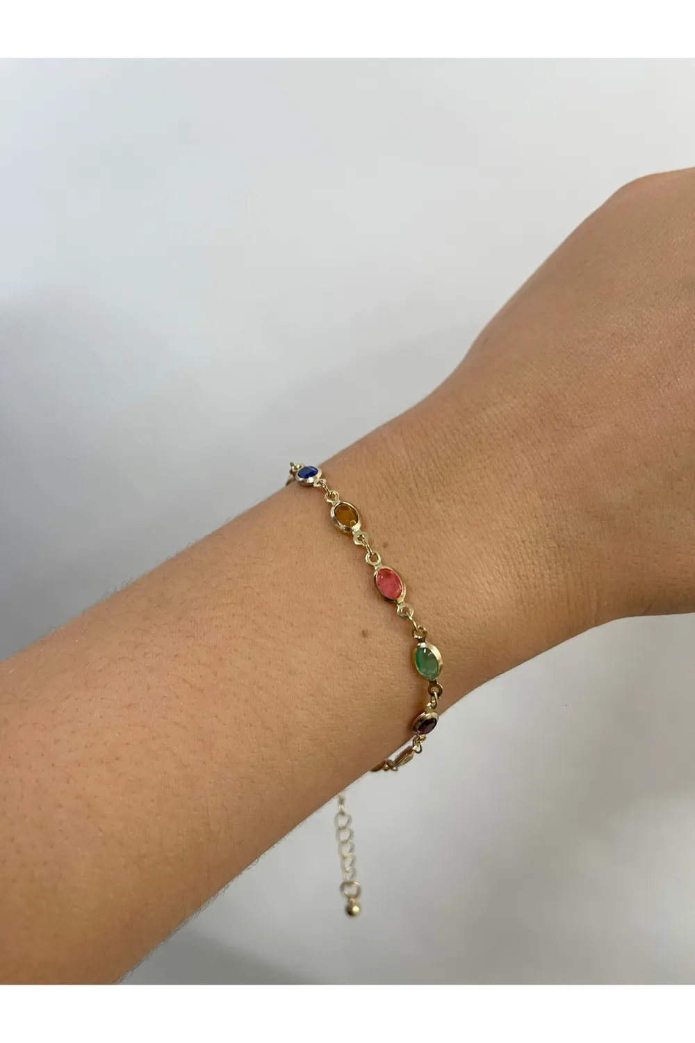 SVNX Oval Chain JE402001 Bracciale Multicolore Cristalli