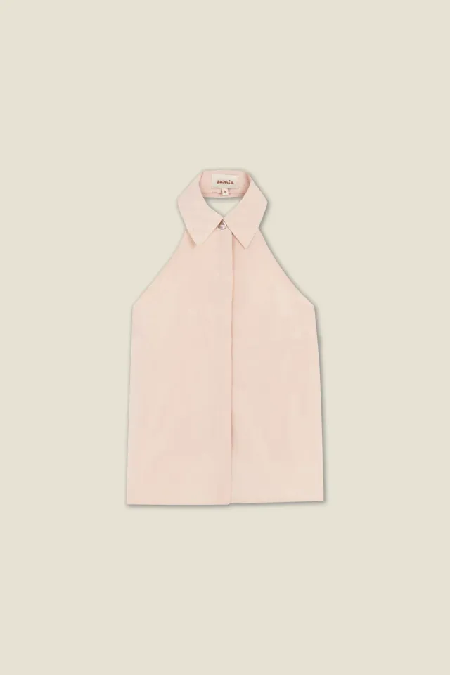 Dahlia Sol top mandarina collo camicia