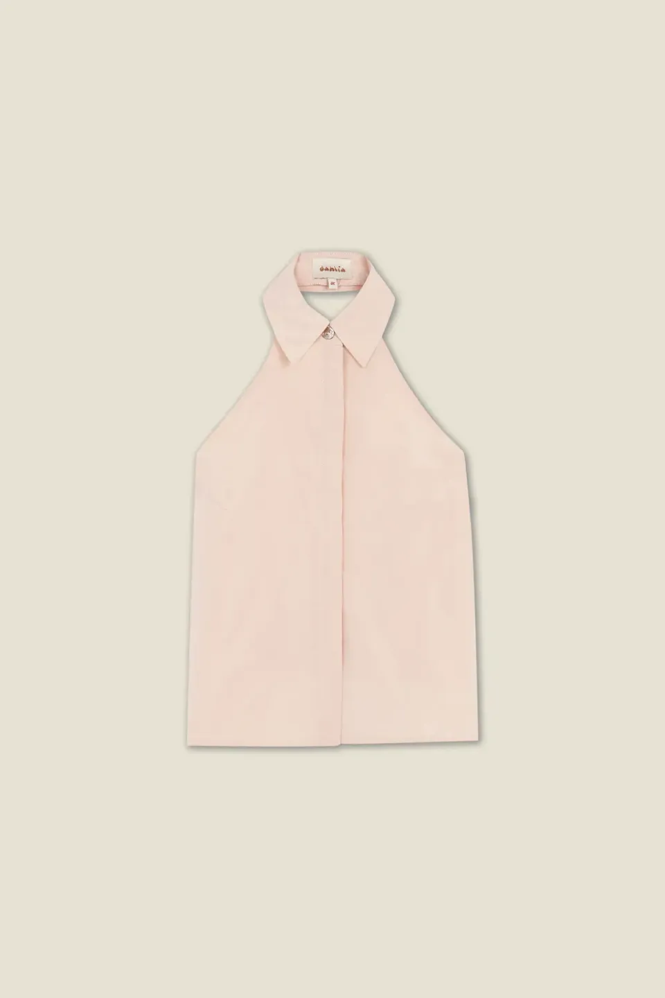 Dahlia Sol top mandarina collo camicia