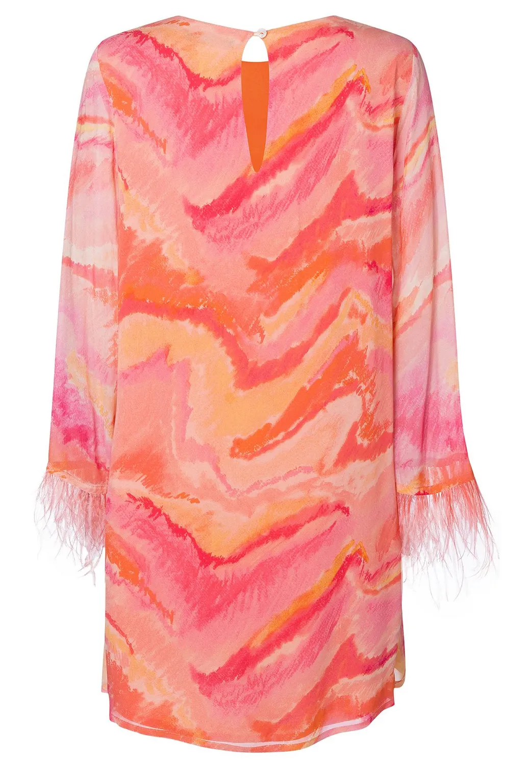 Ana Alcazar Refora abito cocktail chiffon arancione
