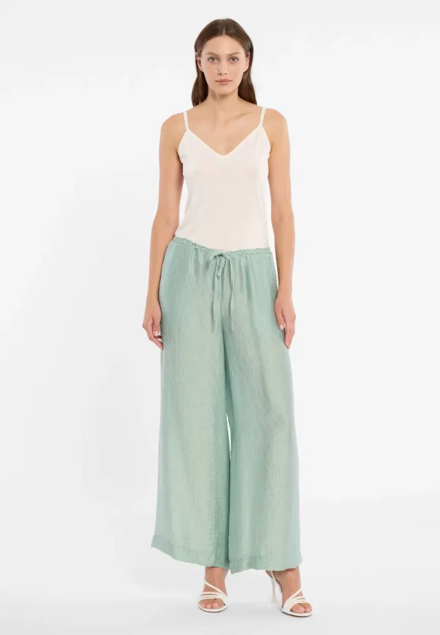 Ana Alcazar Dorino pantaloni palazzo salvia viscosa