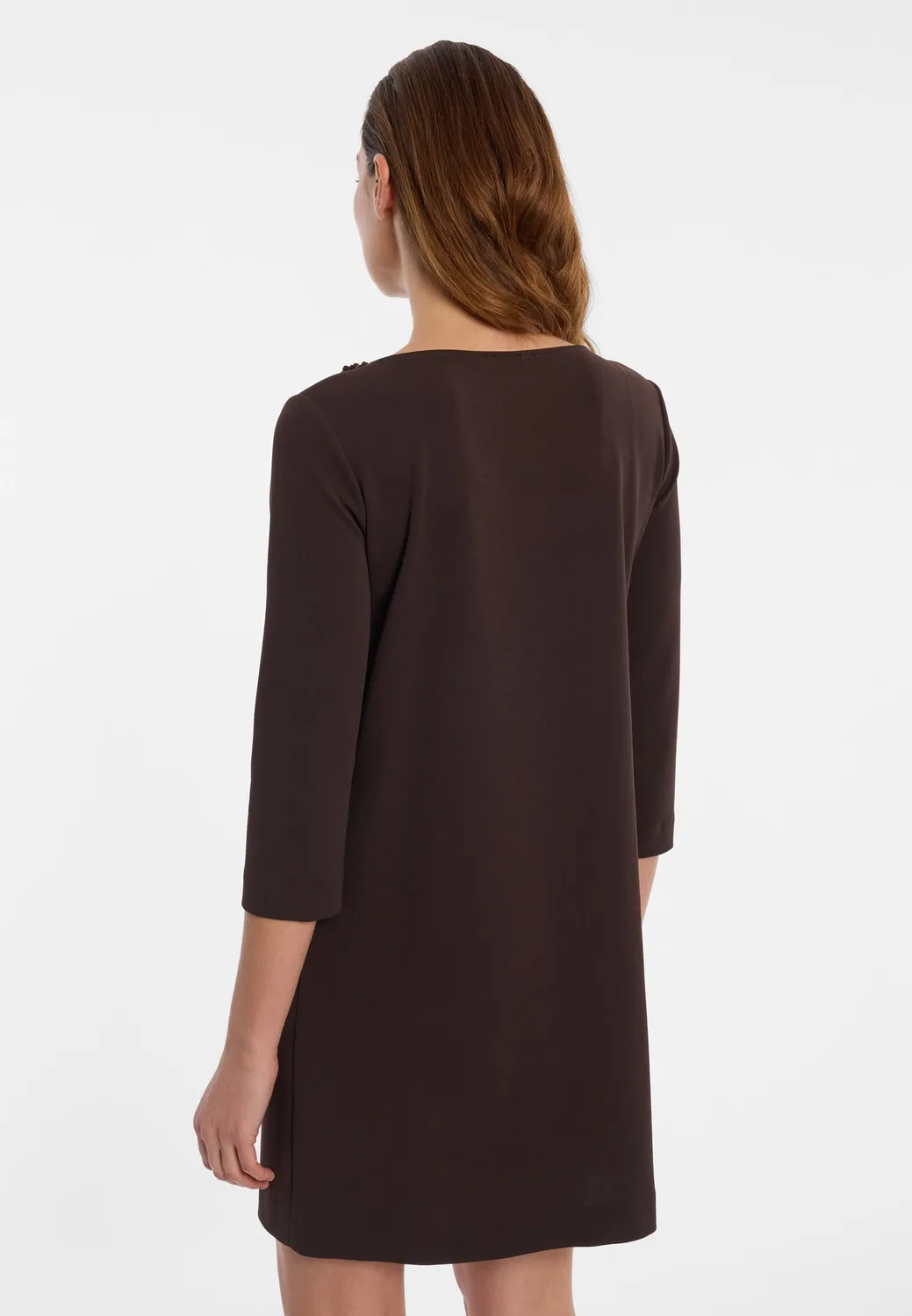 Ana Alcazar Evinae abito corto crepe perline