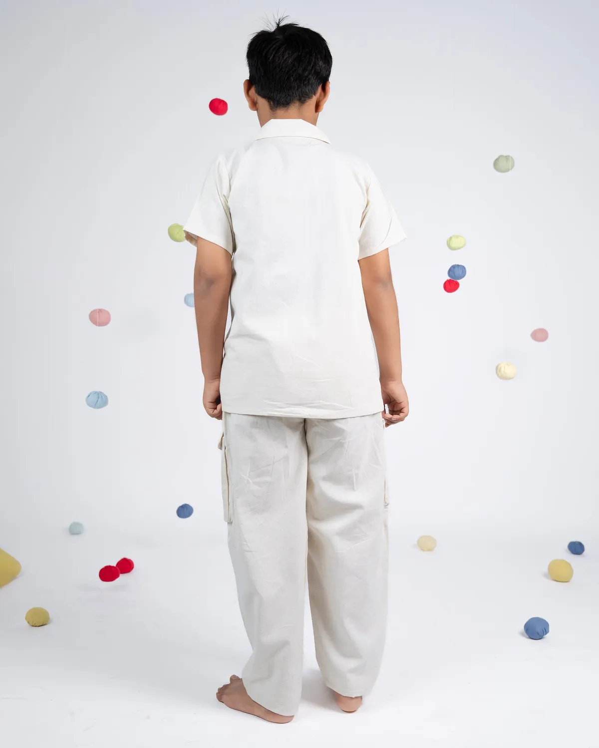 Our Dve Urban Boy completo bambino beige verde 2 pezzi