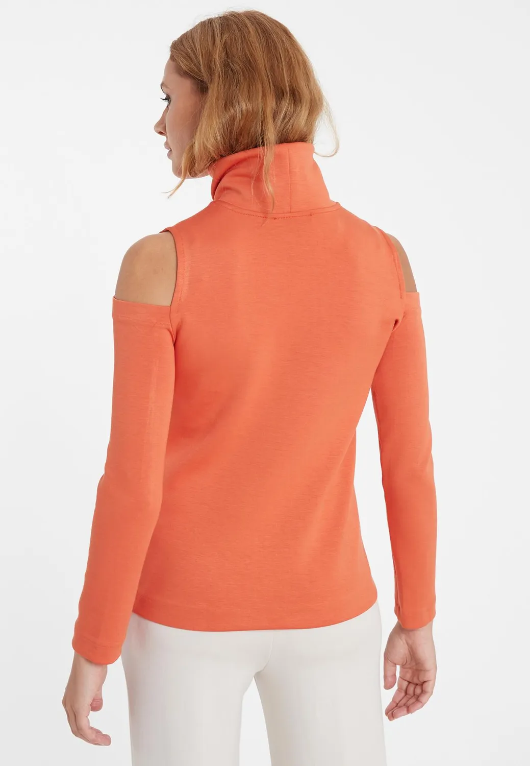 Ana Alcazar Senta top cut-out arancione