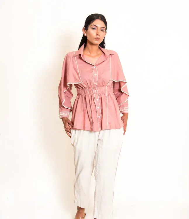 Our Dve Cuttle completo rosa cotone top pantaloni