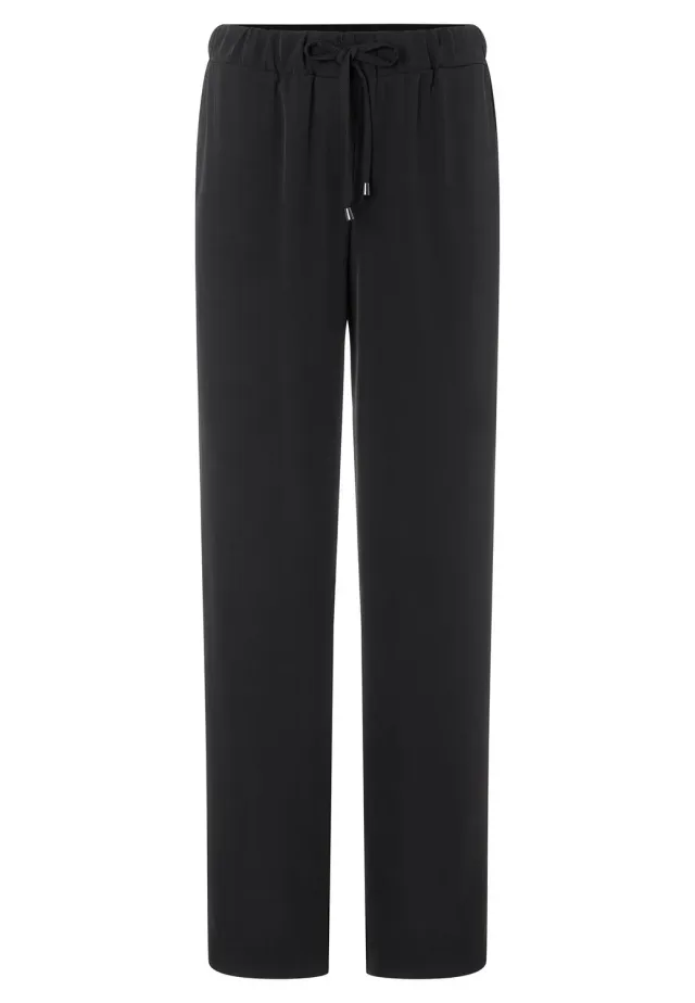 Ana Alcazar Ramera pantaloni neri viscosa leggera