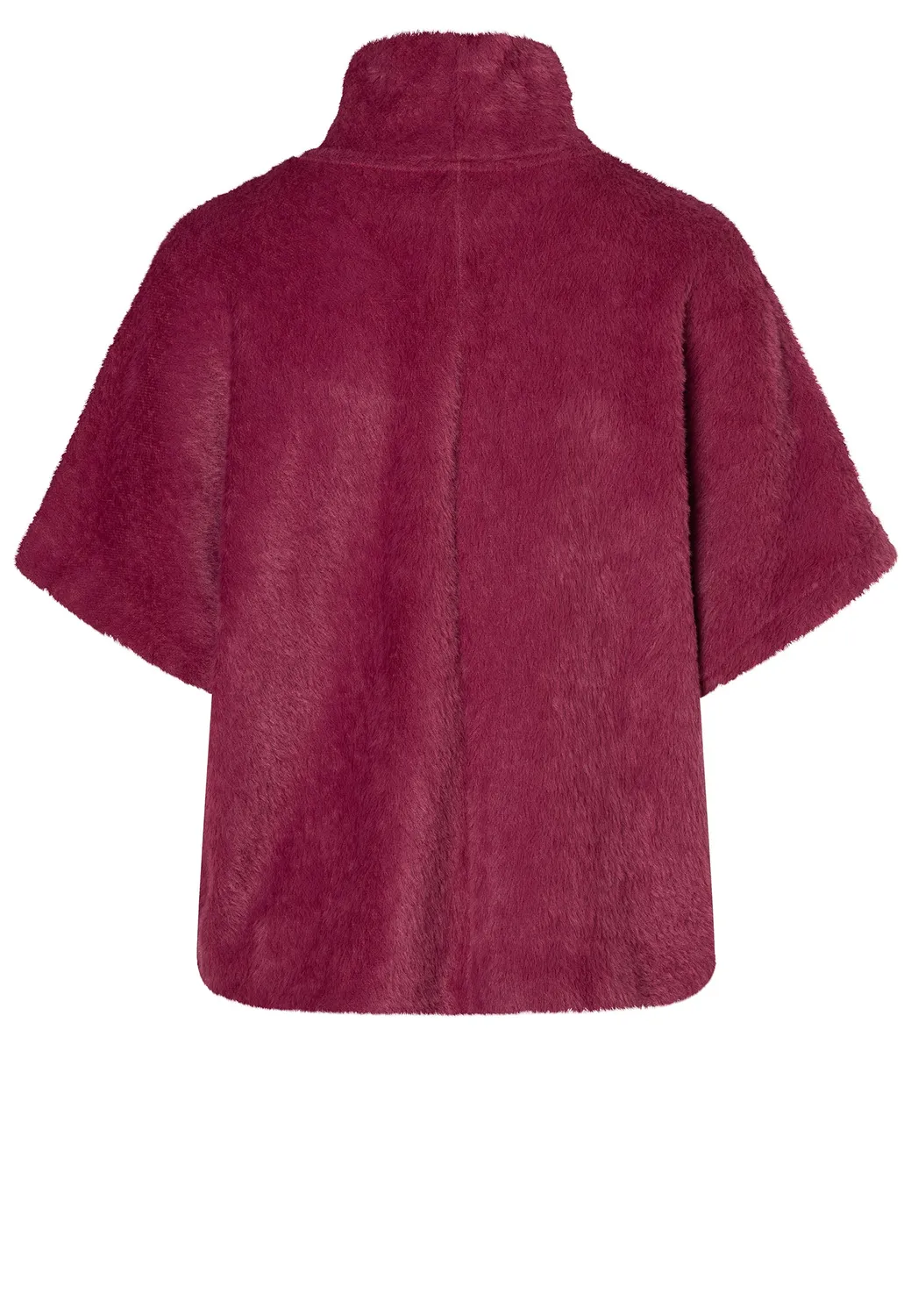 Ana Alcazar Enirea maglione peluche bordeaux maniche corte