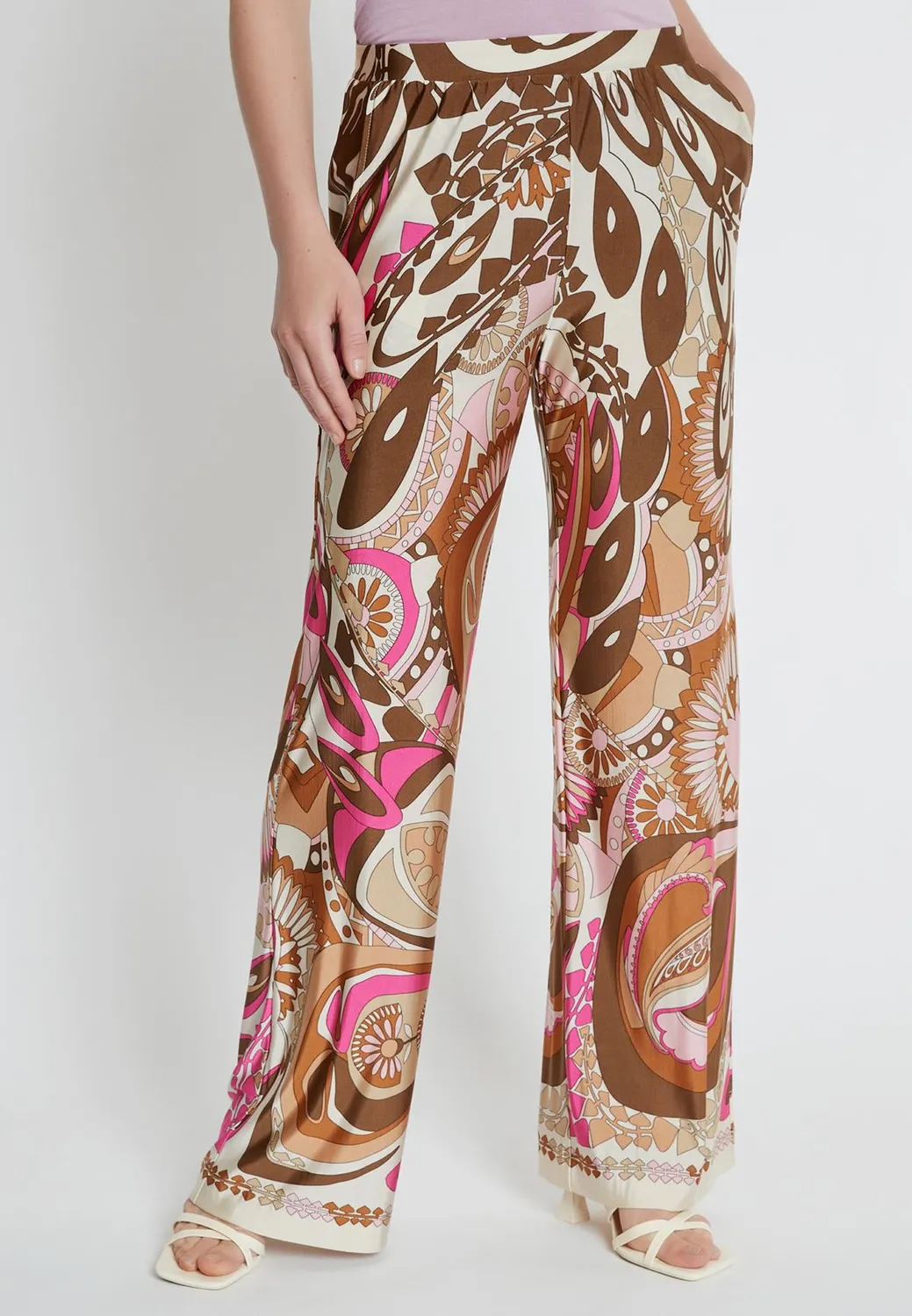 Ana Alcazar Kiwy pantaloni palazzo fantasia paradise