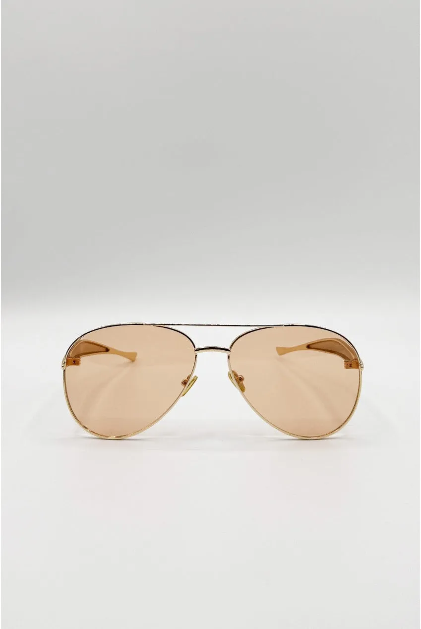 SVNX Aviator SG2605606 occhiali da sole marroni metallo