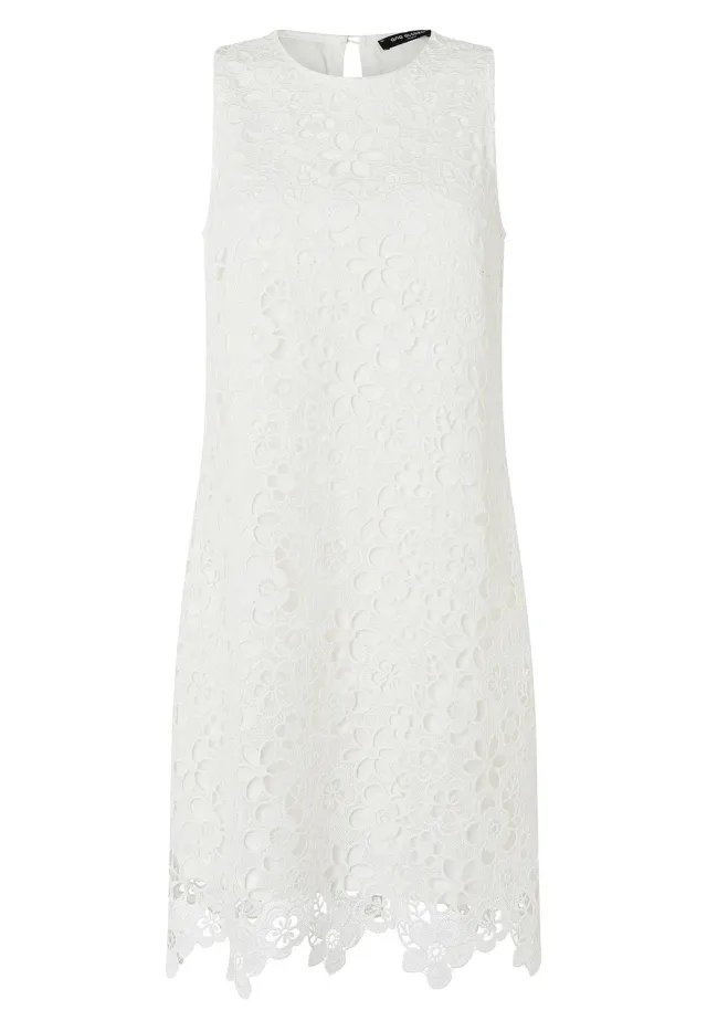 Ana Alcazar Lady abito pizzo floreale svasato