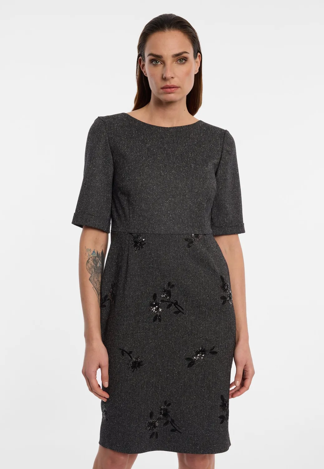 Ana Alcazar Enliratelle tubino tweed antracite