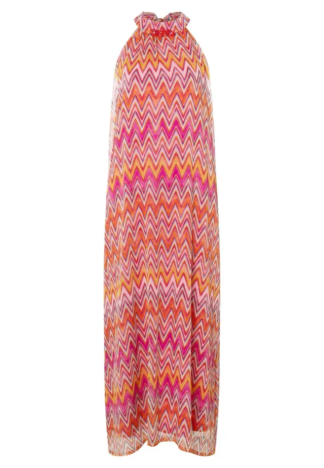 Ana Alcazar Libane abito maxi halter multicolore
