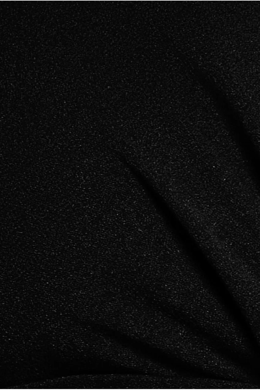 Goddiva Plus Bardot DR1092 abito midi nero bodycon