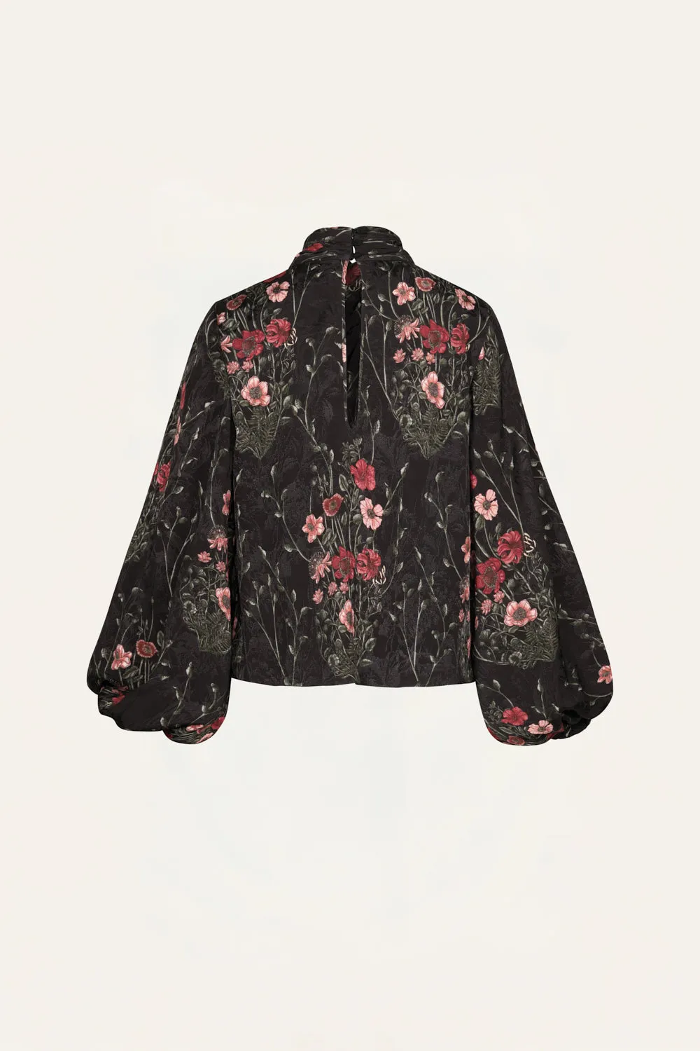 Johanna Ortiz Intricate Islands top jacquard nero rosso