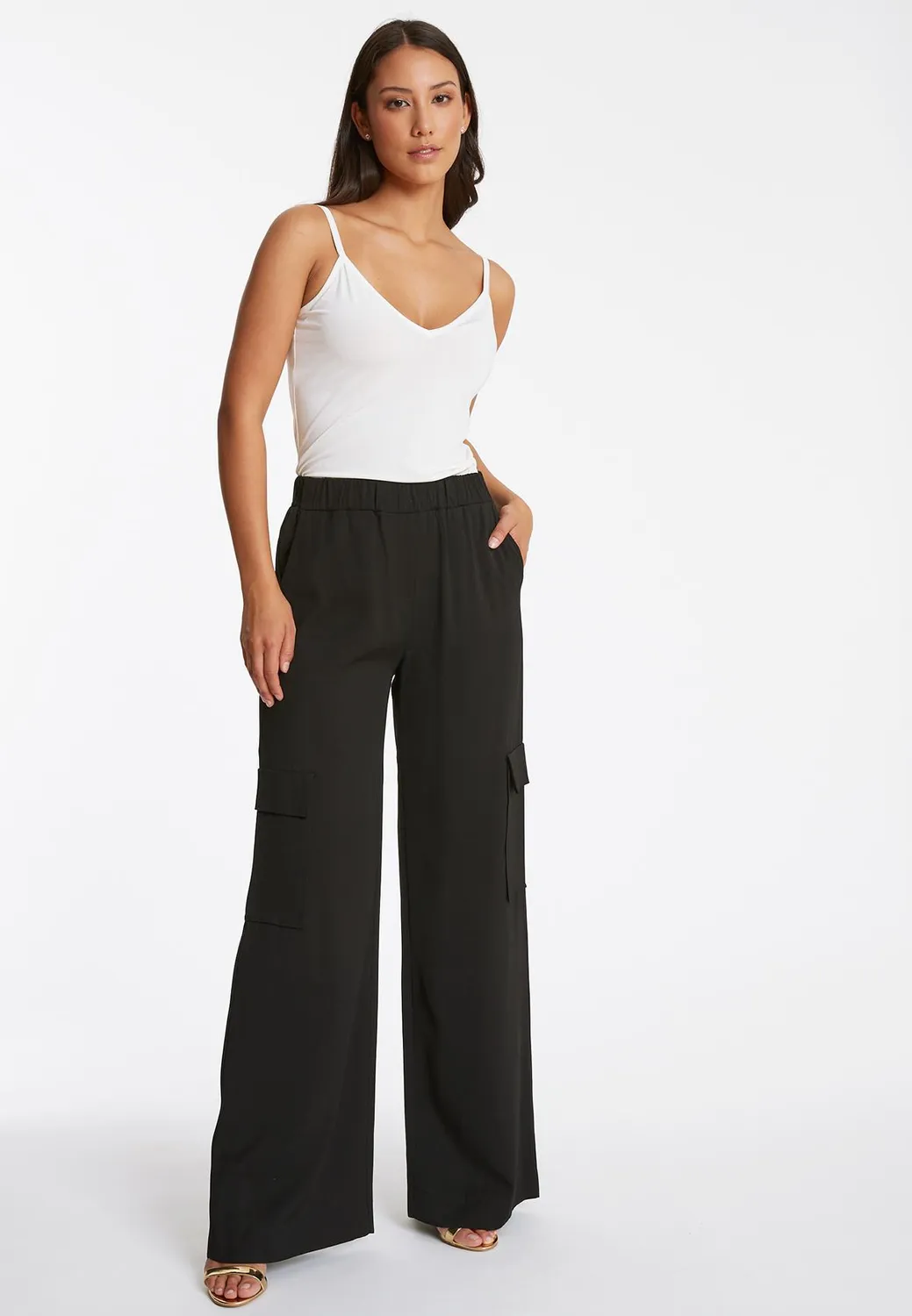 Ana Alcazar Rakli pantaloni cargo neri cotone