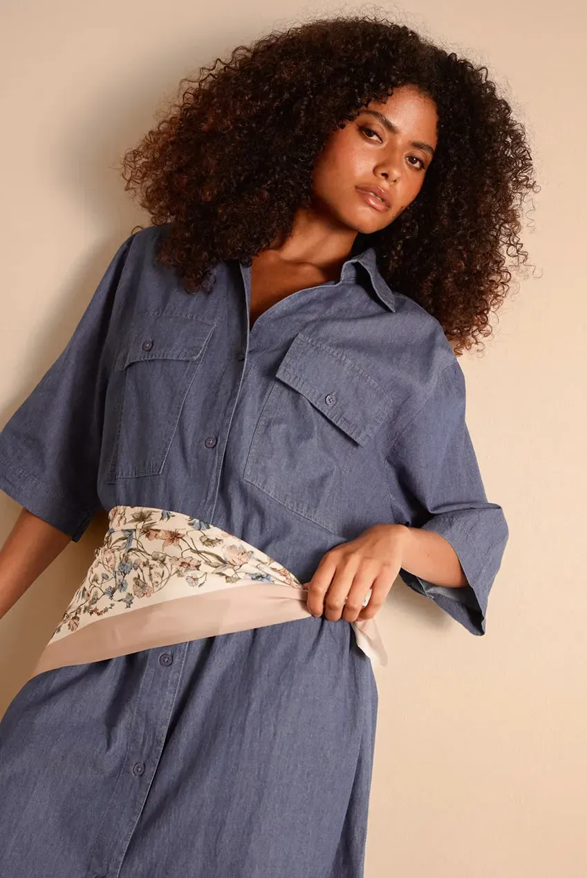Blue Vanilla abito camicia denim blue cotone taglia unica