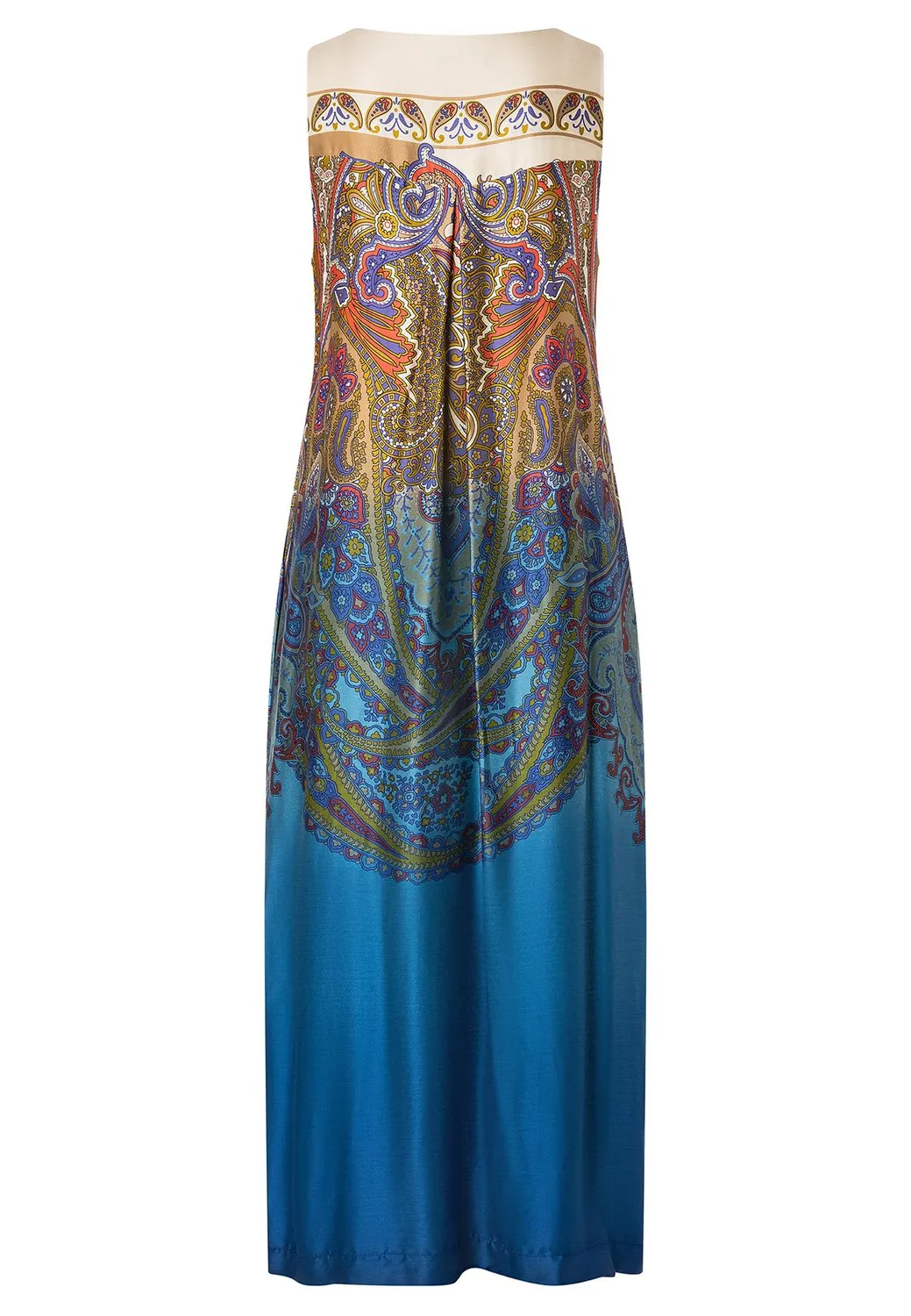 Ana Alcazar Pamita abito midi raso blu paisley