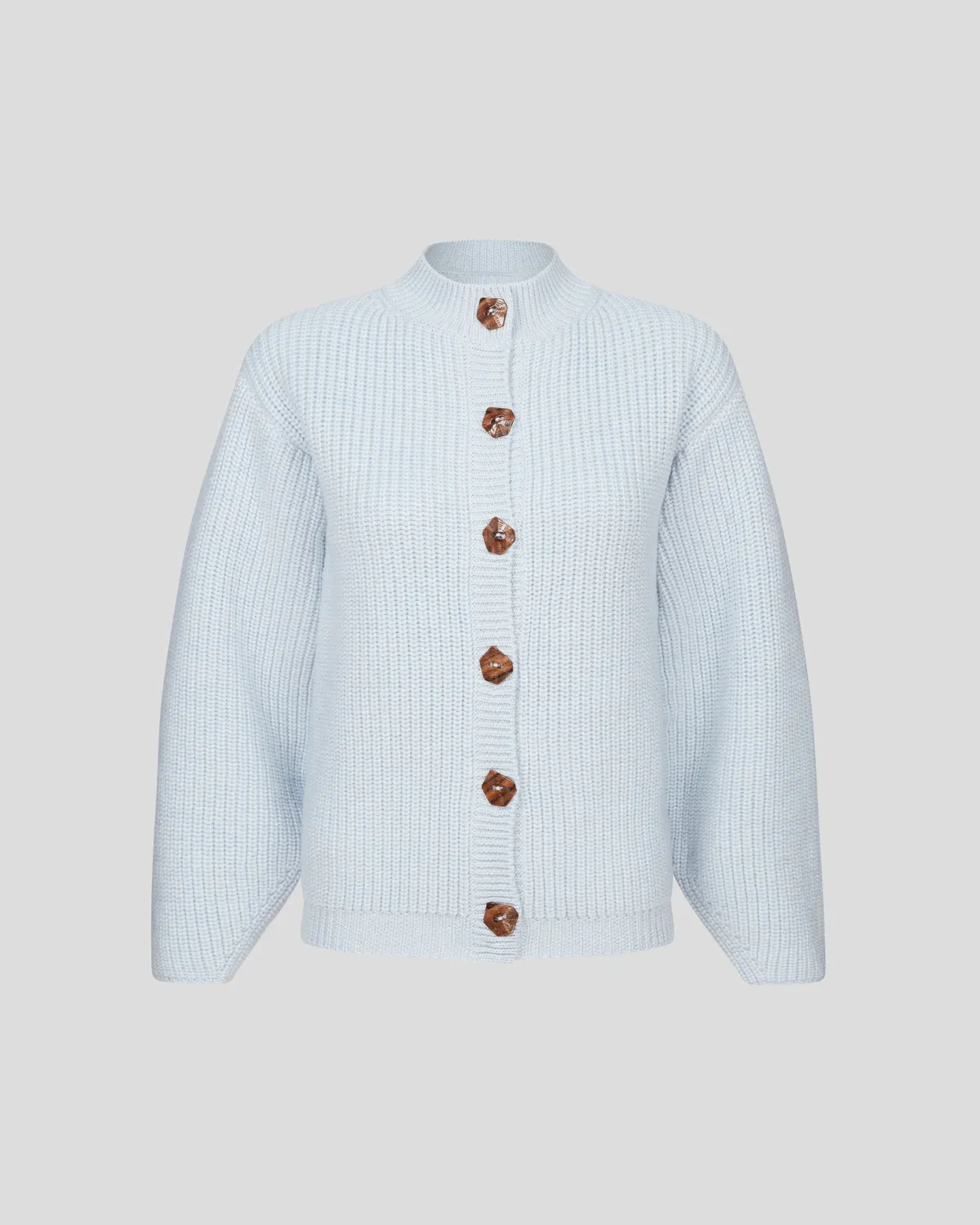 Violante Nessi Mario cardigan azzurro lana merino Cashwool