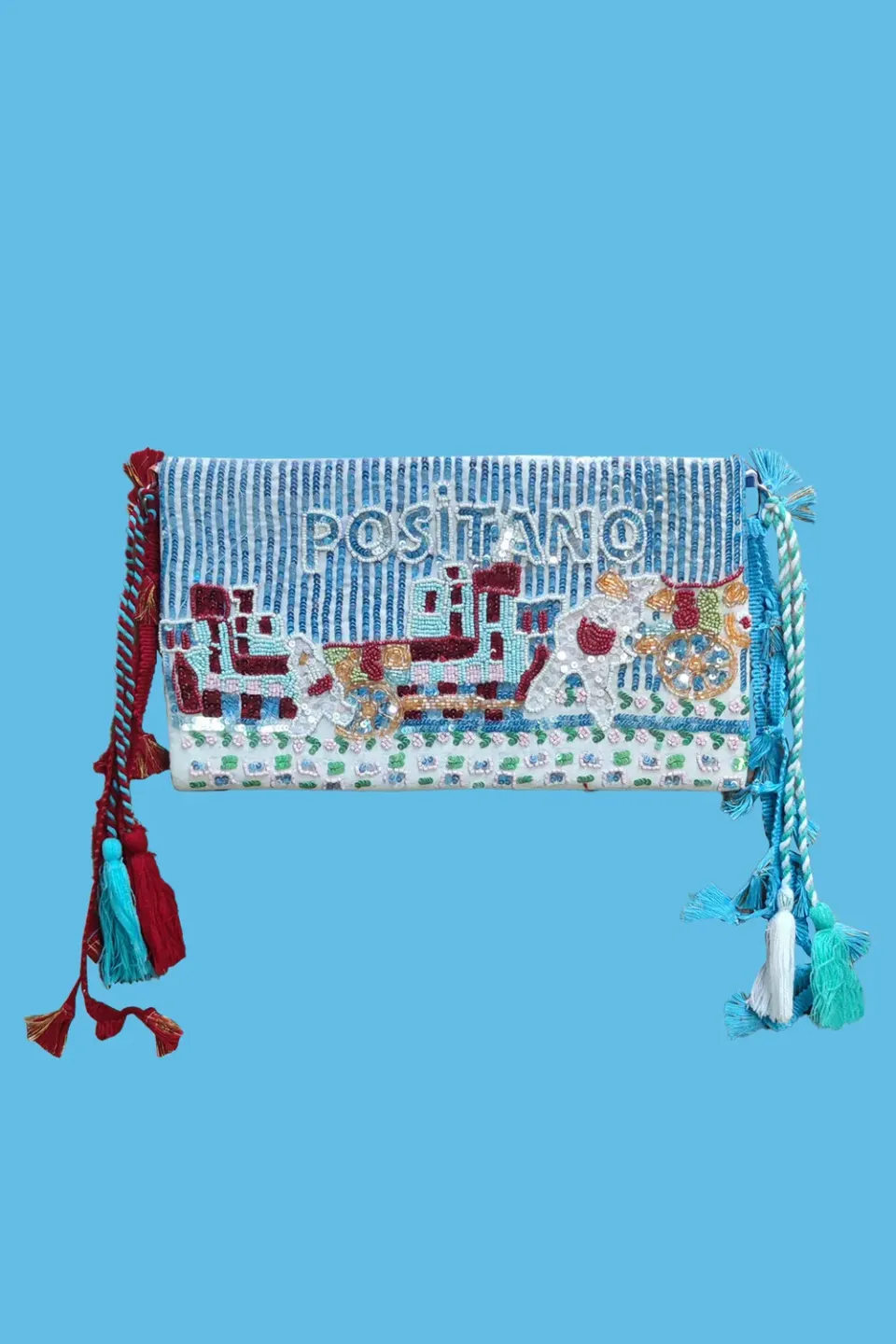 Antica Sartoria DV1706 pochette borsa cotone turchese