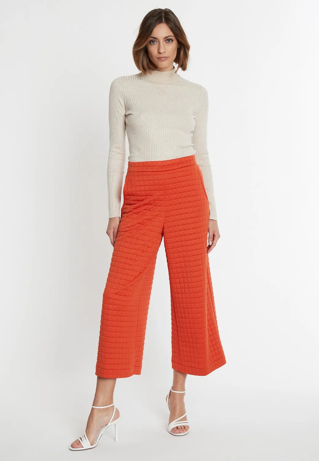 Ana Alcazar Savona pantalone trapuntato arancione