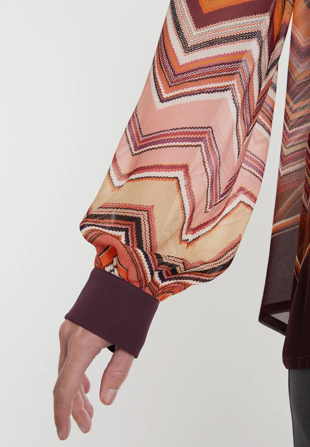 Ana Alcazar Manika blusa con fiocco zigzag