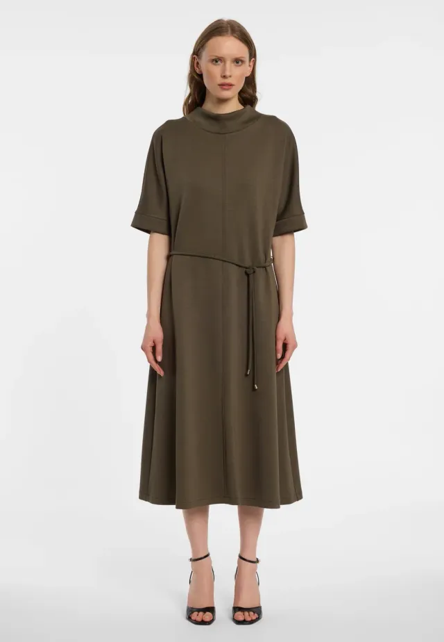 Ana Alcazar Enaly abito midi jersey con cintura