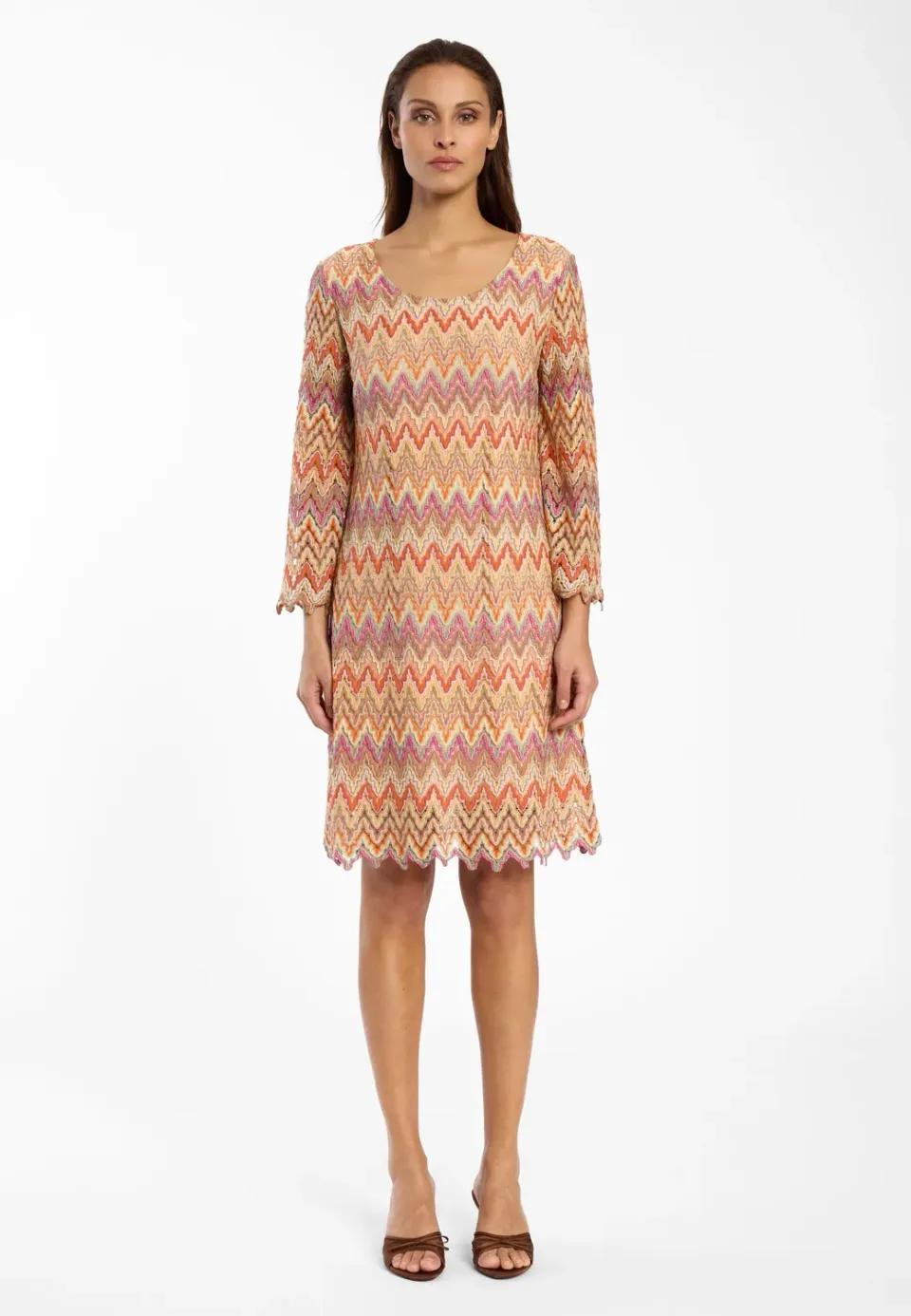 Ana Alcazar Dinra abito tunica maglia arancione
