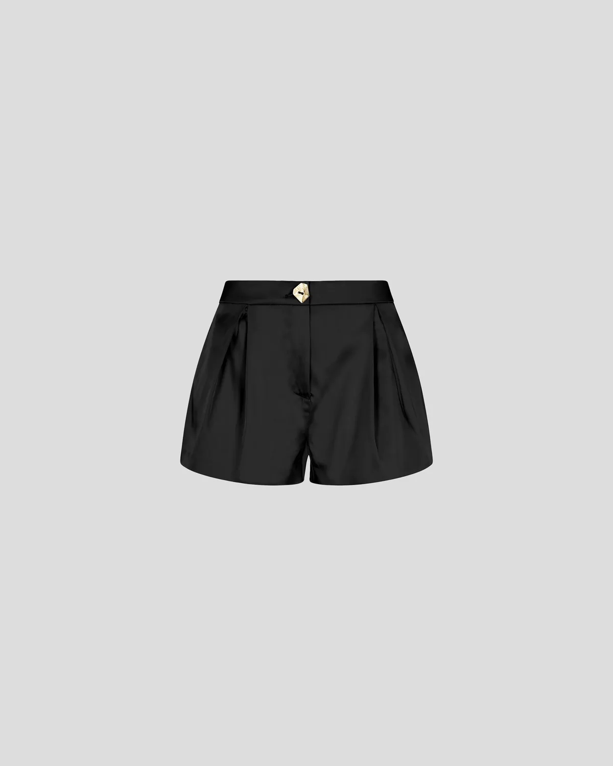 Violante Nessi Pasolini shorts neri cady satin pieghe