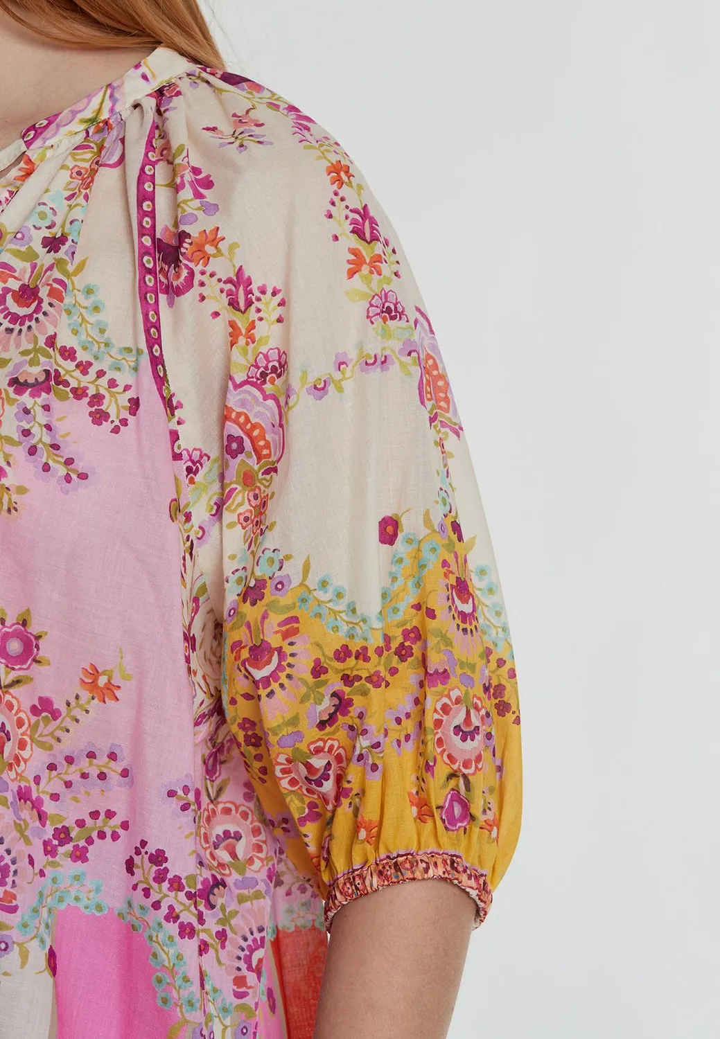 Ana Alcazar Kajos blusa fiori maniche 3/4