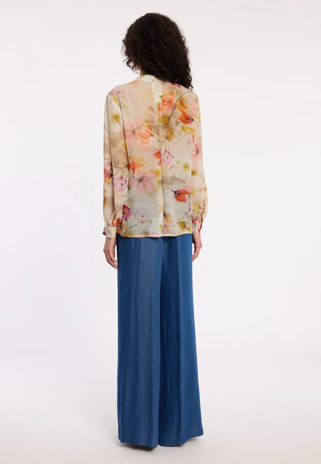 Ana Alcazar Dovra blusa chiffon fantasia floreale