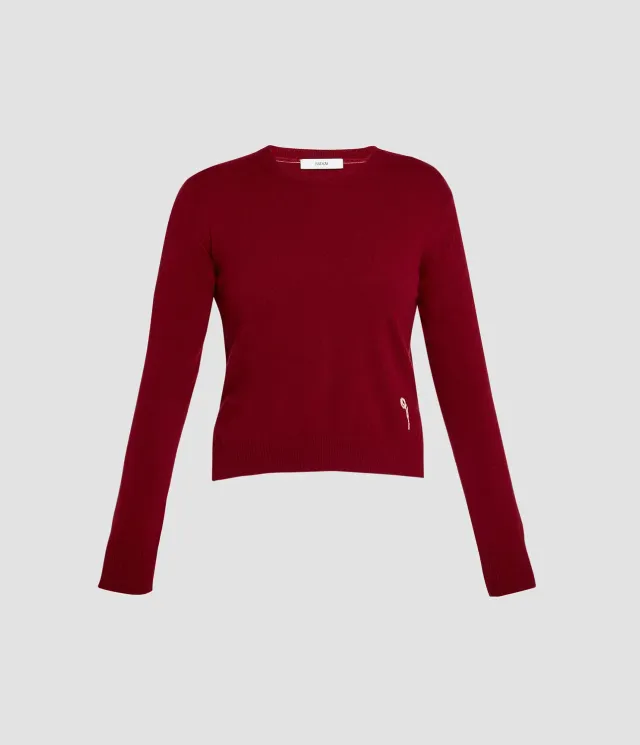 Erdem Cashmere Crew Neck Jumper maglione cashmere ciclamino
